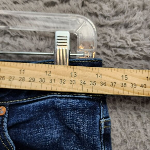 American Eagle Outfitters Jeans Mens 28x30 Dark Wash Stretch Low Rise Bootcut - Picture 4 of 16